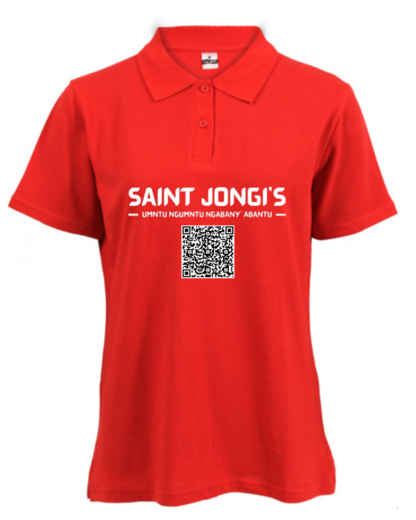 Saint Jongi's Women's Polo - Red in Color
